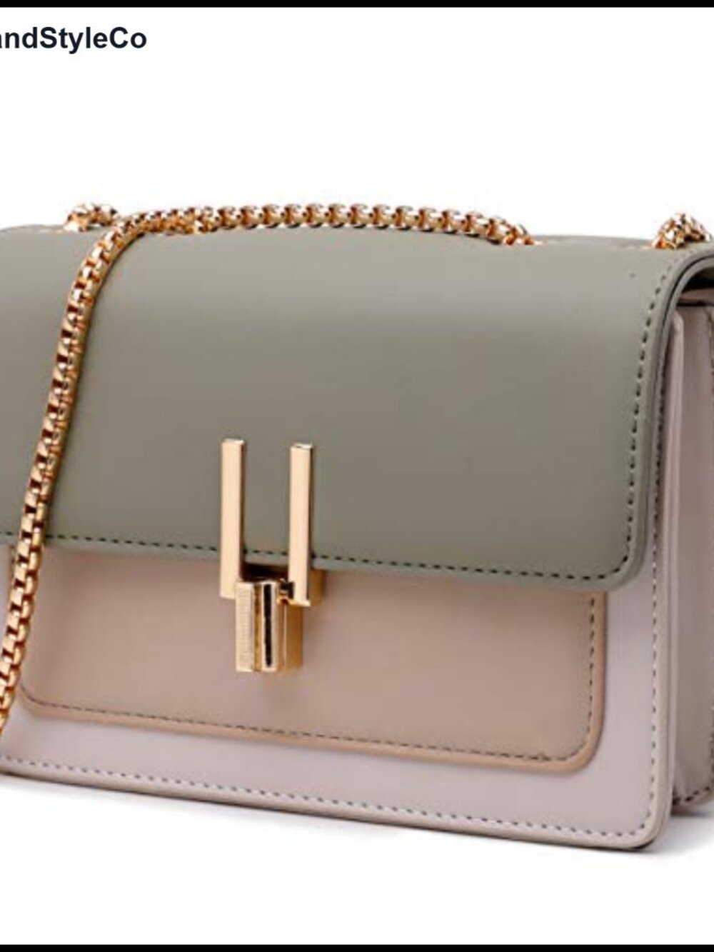 Color-Block Faux Leather Crossbody Bag Women's Purse Shoulder Handbag